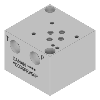 Aluminum Valve Subplate - AD03SPRVS6P