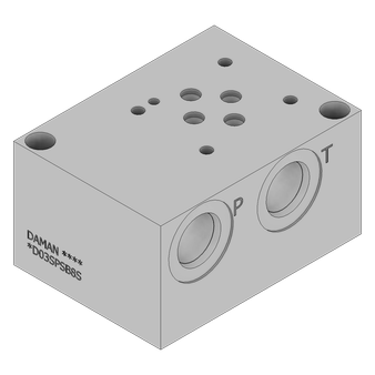 Aluminum Valve Subplate - AD03SPSB8S