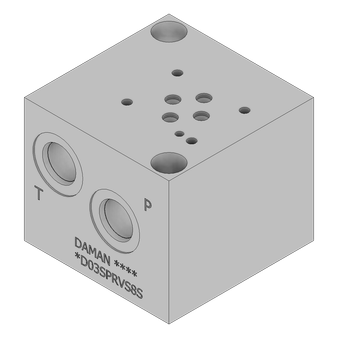 Aluminum Valve Subplate - AD03SPRVS8S