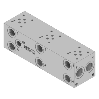 Aluminum Valve Manifold - AD03S034S/S