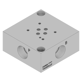 Aluminum Valve Subplate - AD03SPS12P