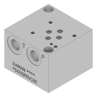 Aluminum Valve Subplate - AD03SPRVC6S