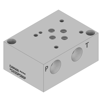 Aluminum Valve Subplate - AD03SPSB6P