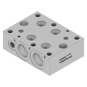 Aluminum Valve Subplate - AD08SPSO16S