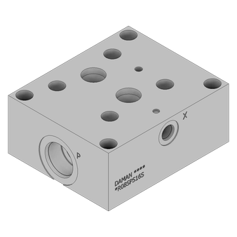Aluminum Relief Valve Subplate - AR08SPS16S