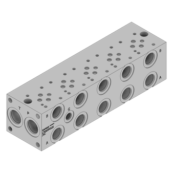 Aluminum FlexMount Manifold - LAD03P052S/GC