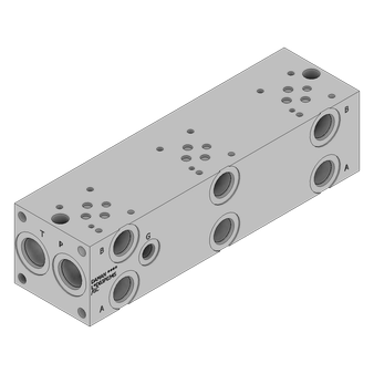 Aluminum FlexMount Manifold - LAD03P034S/GC