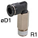 1/8"10-32UNF Tube Fitting, Mini Type - PLL1/8-U10MU