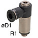 1/8"10-32UNF Tube Fitting, Mini Type - POLL1/8-U10MU