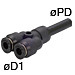 6MM X 4mm Tube Fitting, Mini Type - PWJ6-4M