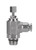 Flow Control (Needle Valve), Knob, Metal Release Collet 1/4" Tube x 10-32 UNF - 89978-04-32