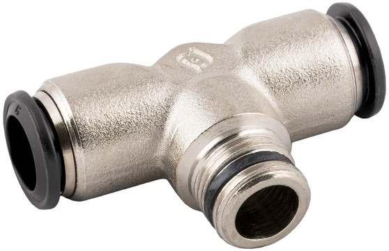 Fixed Branch Tee 12mm Tube x 1/4" Male BSPT - 50200N-12-1/4