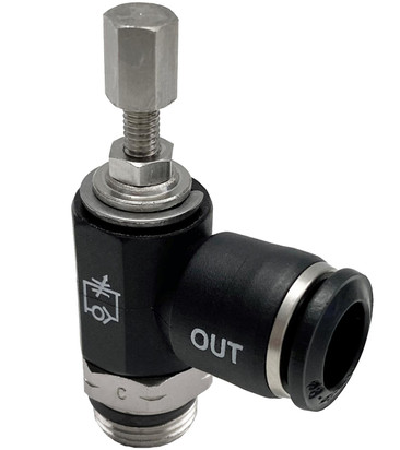 Composite Flow Control (Needle Valve), Knob 5mm Tube x 1/8" Swift-Fit - 55925-5-1/8