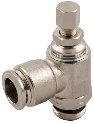 Flow Control (IN), Knob, Metal Release Collet 8mm (5/16") Tube x 1/8" Swift-Fit - 57915-8-1/8