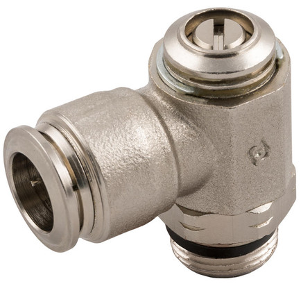 Flow Control (Needle Valve), Screw, Metal Release Collet 8mm (5/16") Tube x 1/8" Swift-Fit - 57920-8-1/8