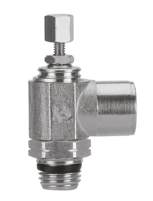 Flow Control (IN), Knob 1/8" Female NPTF x 1/8" Swift-Fit - 88967-02-02