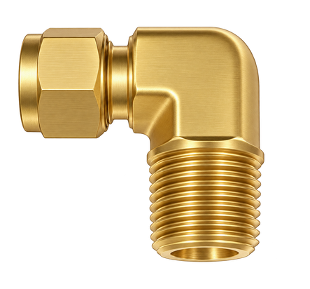 DLN brass compression fitting — representative colored series image; dimensions vary by model.