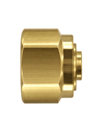 DBA brass compression fitting — representative colored series image; dimensions vary by model.