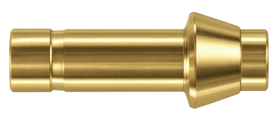 DPC brass compression fitting — representative colored series image; dimensions vary by model.