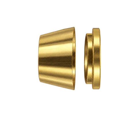 DOS brass compression fitting — representative colored series image; dimensions vary by model.