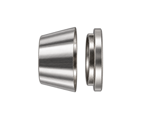 DOS stainless steel compression fitting — representative colored series image; dimensions vary by model.