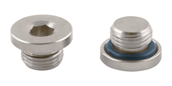Male Plug M12x1.25 BSPP Int Hex w/NBR OR - 3015-M12x1.25