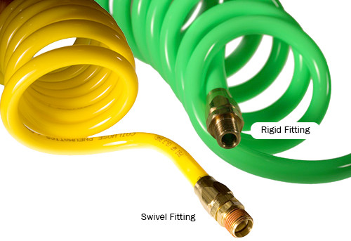 FLEXCOIL, 1/4 X 10' W 2 RG RU 1/4 MPT FTGS, YEL - PR14-10-Y