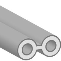 LT GRAY PUR 1/8 X 1/16 TWIN X 1000 FT B RL - 2B-006-14