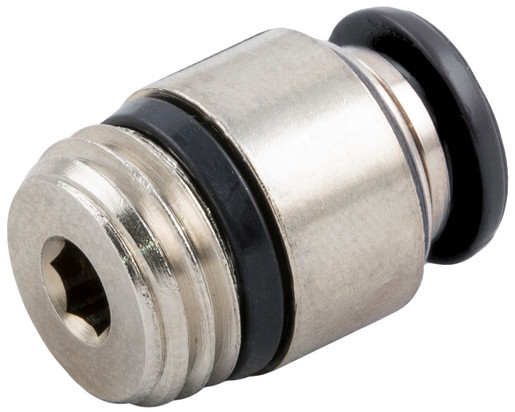 Straight Male Internal Hex 4mm (5/32") Tube x M7x1 - 50010N-4-M7X1