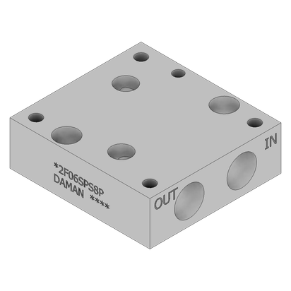 Aluminum Subplate - A2F06SPS8P
