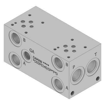 Aluminum Valve Manifold - AD03P024S/SPAD