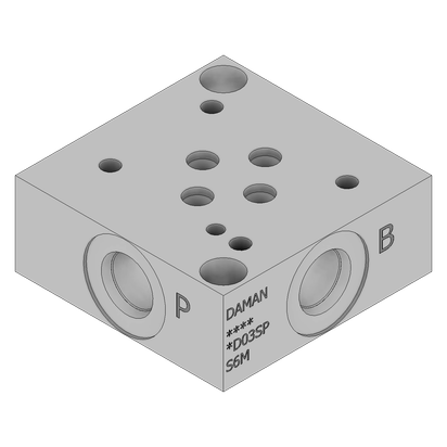 Aluminum Valve Subplate - AD03SPS6M