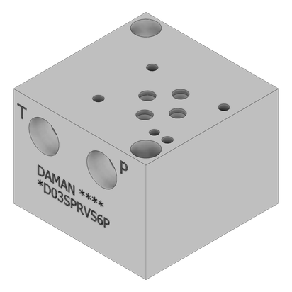 Aluminum Valve Subplate - AD03SPRVS6P
