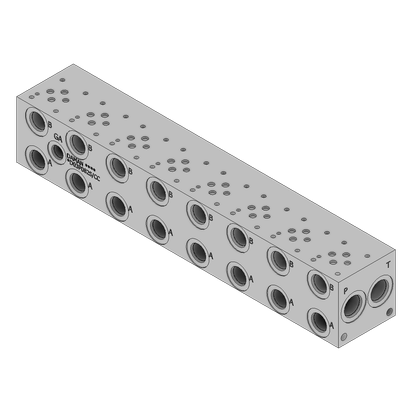 Aluminum Valve Manifold - AD03P082S/CC