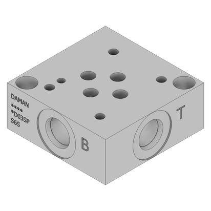Aluminum Valve Subplate - AD03SPS6S