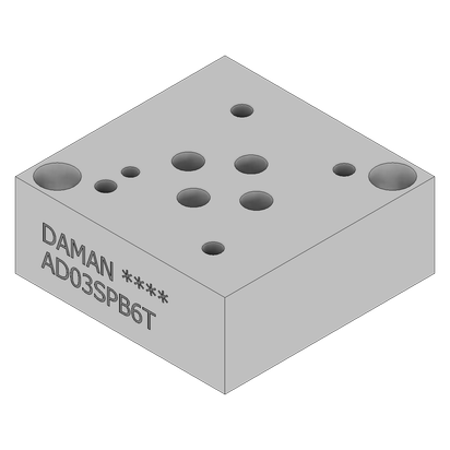 Aluminum Valve Subplate - AD03SPB6T