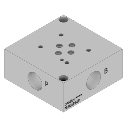 Aluminum Valve Subplate - AD03SPS8P