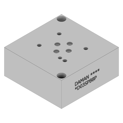 Aluminum Valve Subplate - AD03SPB8P