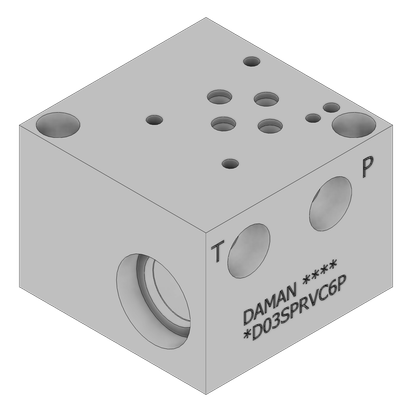 Aluminum Valve Subplate - AD03SPRVC6P