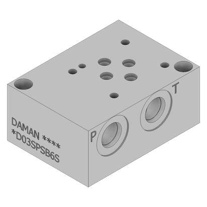 Aluminum Valve Subplate - AD03SPSB6S