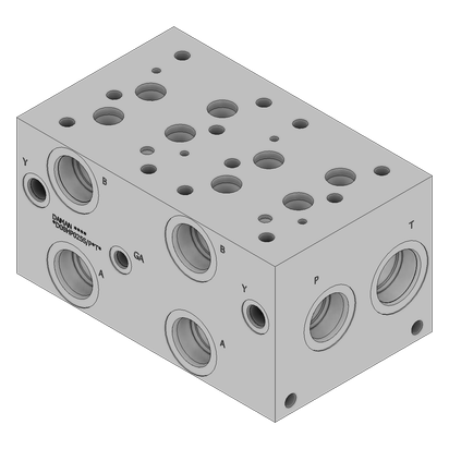 Aluminum Valve Manifold - AD08HP025S/PATA