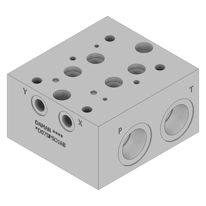 Aluminum Valve Subplate - AD07SPSO16B