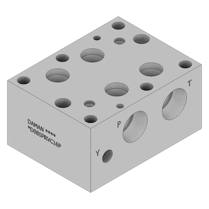 Aluminum Valve Subplate - AD08SPRVC16P