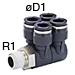 1/2" X NPT1/2 Standard Tube Fitting - PAW1/2-N4U