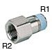 NPT3/8 X NPT1/2 Standard Tube Fitting - PFN3-N4U