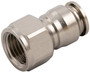 Straight Female Metal Release Collet 1/8" Tube x 1/8" NPTF - 89030-02-02