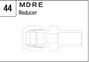 MDRE manufacturer series illustration; representative only. Size, dimensions and finish vary by model.