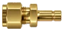DRE brass compression fitting — representative colored series image; dimensions vary by model.