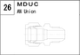 MDUC manufacturer series illustration; representative only. Size, dimensions and finish vary by model.