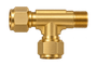 DTK brass compression fitting — representative colored series image; dimensions vary by model.